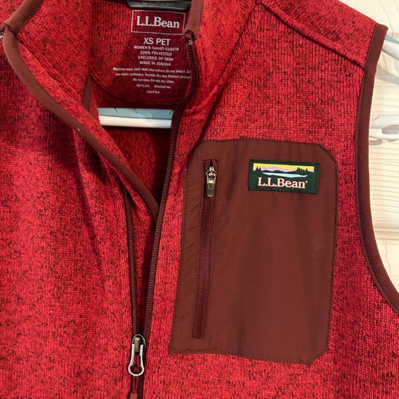 LLBean Sweater Fleece Long Vest - Picture 2 of 5
